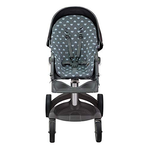 JANABEBE Funda para Cochecito Stokke Xplori y Stokke Crusi (Blue Heart)