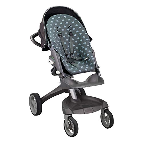 JANABEBE Funda para Cochecito Stokke Xplori y Stokke Crusi (Blue Heart)