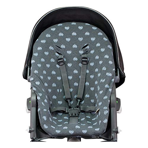 JANABEBE Funda para Cochecito Stokke Xplori y Stokke Crusi (Blue Heart)