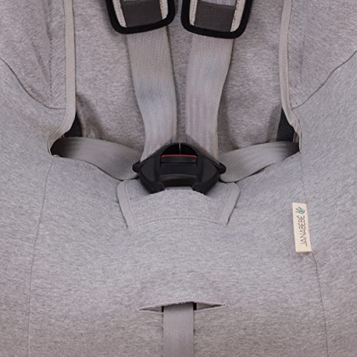 JANABEBE Funda Universal para Silla de Coche Grupo 1-2-3 Sin cabezal (Grey Stone)