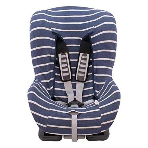 JANABEBE Funda Universal para Silla de Coche Grupo 1-2-3 Sin cabezal (Sailor Stripes)