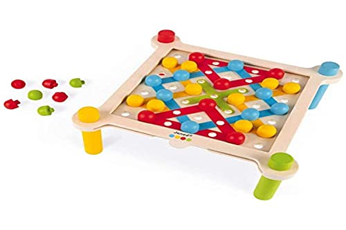 Janod - Essentiel - Enlazar - Juego Educativo de Madera para Niños Pequeños - Destreza y Creatividad - Evolutivo - Pintura al Agua - A partir de 3 Años, J05064