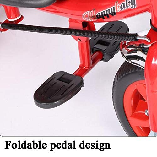 JHDPH3 Bicicleta de Juguete de Tres Ruedas for bebés for niños, 3-6 años de Edad, Cochecito de Seguridad, cinturón de Seguridad, Proteger Regalos for bebés (Color : Rosso)