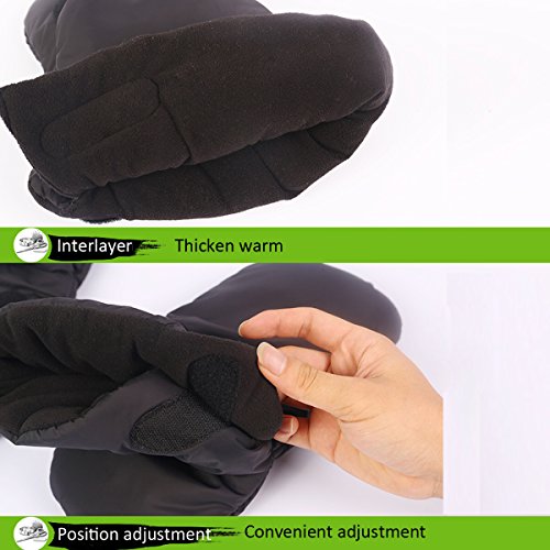 jiele cochecitode mano para bebé, bebé carrito/guantes/mango de calentador de guantes de invierno de grosor guantes de forro polar resistente al agua, Anticongelante guantes mano bebé cochecito