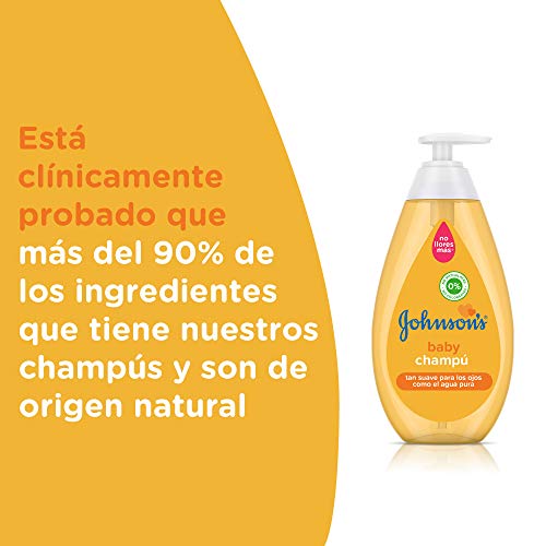 Johnson's Baby Champú Clásico, Pelo Suave, Brillante e Hidratado, 750 ml