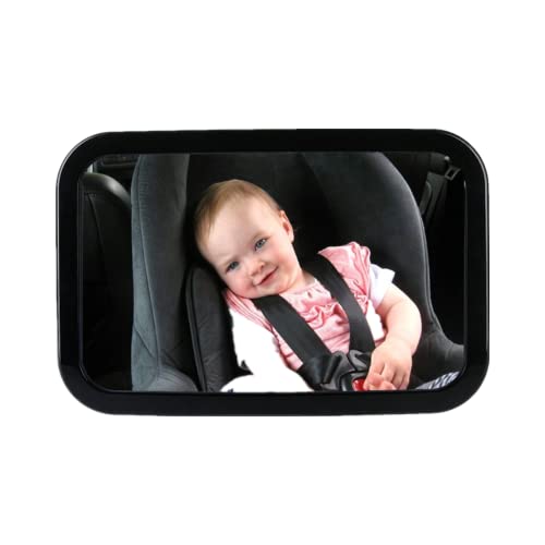 Jroyseter Espejo De Coche para Bebé, Espejo De Asiento Trasero para Bebés, Espejo De Coche De Bebé Inastillable, Giratorio De 360 °, Espejo Retrovisor De Coche para Asiento De Bebé con Vista Grande