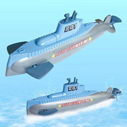 JTLB Clockwork Submarine Clockwork Submarine RC Mini Warship Clockwork para niños Juguetes acuáticos para niños Piscina Baño Ducha Juguetes