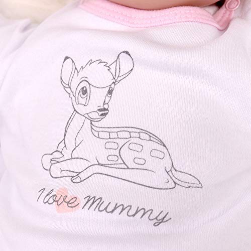 Juego de 2 monodosis de Disney Bambi Lagarmbody blanco rosa 9-12 meses (80)