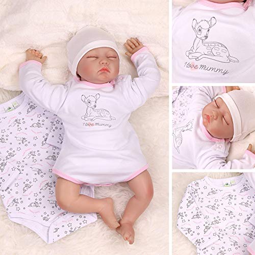 Juego de 2 monodosis de Disney Bambi Lagarmbody blanco rosa 9-12 meses (80)