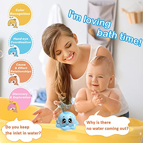 Juguetes de Baño, Juguetes Niños para Bebe 6-12 Meses 1 2 3 4 Años, Pulpo Agua Piscina Juguetes Regalos Baby Bath Toys (Rosado)