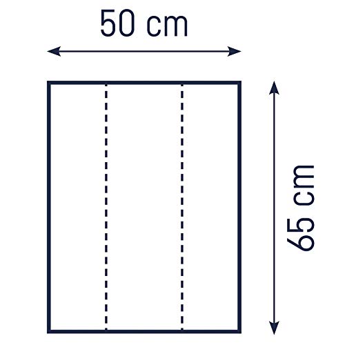 Julius Zöllner Cambiador de 2 cuñas de 50 x 65 cm, estándar 100 by Oeko-Tex, estrellas grises