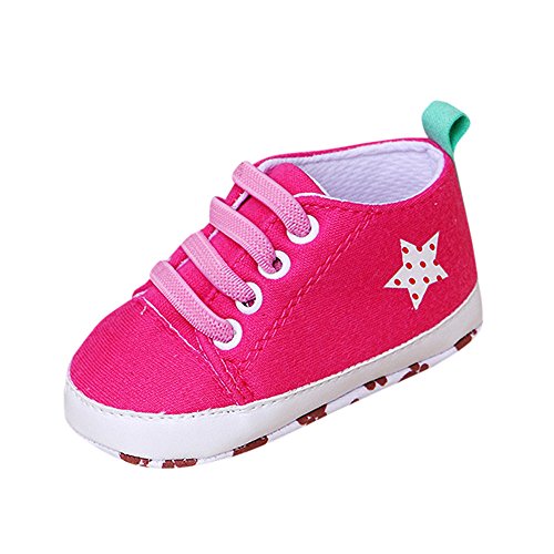 K-youth Zapatos Bebe Niño Primeros Pasos Zapatos Bebe Niña Recien Nacida Zapatos De Bebé Infantil Botines Zapatillas Deportivas para Bebés Bautizo Antideslizante para Niño(9-12 Meses, Rosa Caliente)