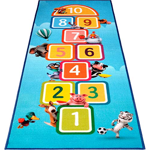 Kapler Alfombra de juego para niños, antideslizante, ideal para jugar con coches y juguetes, seguridad para divertirse y estudiar educación.