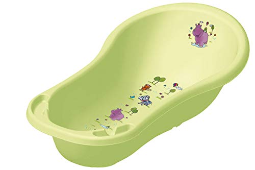 keeeper Bañera Ergonómica, De 0 a 12 meses, Hippo, 84 cm, Wiktoria, Verde