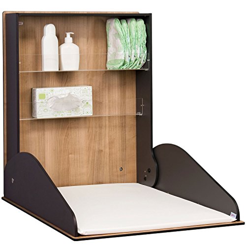 kemmlit Delicias cambiador de Plegable como pared wickel mesa, aspecto de madera, hpl, incluye cambiador