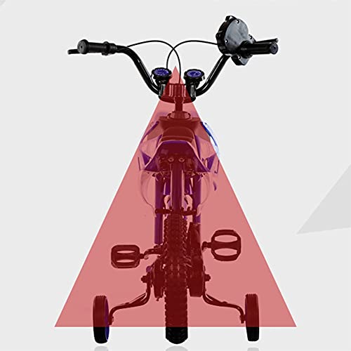 KGY Bicicleta de Balance de Bicicletas Infantiles con 2 Ruedas auxiliares de Estilo de Motocicleta Rojo y Azul para niños de 2 a 7 años-Red