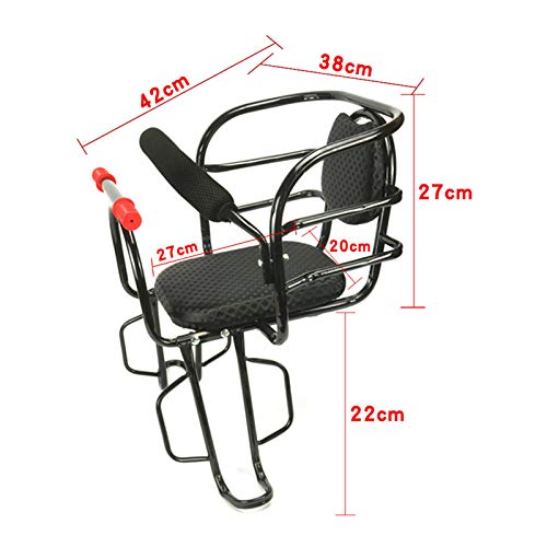 KHXJYC Asiento Trasero De Bicicleta, Asiento Elevador De Seguridad para NiñOs, con Barandillas MóViles Y CojíN para NiñOs con Pedal