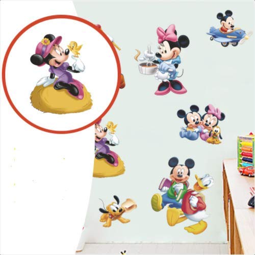 Kibi Pegatinas Infantiles Pared Minnie Pegatinas Decorativas Pared mickey Mouse Stickers Pared Mickey Dormitorio Calcomanias para Niños Pared Calcomanias Mickey