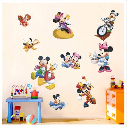 Kibi Pegatinas Infantiles Pared Minnie Pegatinas Decorativas Pared mickey Mouse Stickers Pared Mickey Dormitorio Calcomanias para Niños Pared Calcomanias Mickey