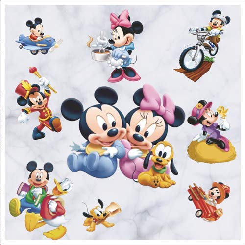 Kibi Pegatinas Infantiles Pared Minnie Pegatinas Decorativas Pared mickey Mouse Stickers Pared Mickey Dormitorio Calcomanias para Niños Pared Calcomanias Mickey