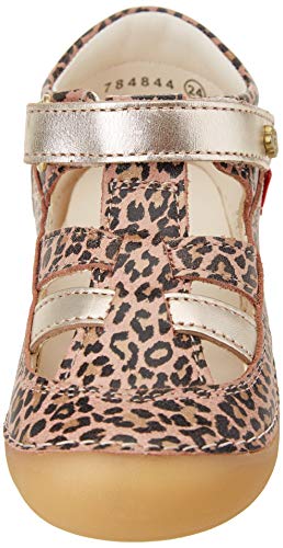 Kickers Sushy, Zapatos Planos Mary Jane Unisex bebé, Beige Leopard 113, 24 EU