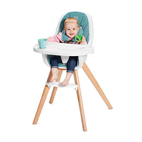 Kinderkraft Trona de Bebé TIXI, Silla Alta, Ergonómica, Ajustable, Rosa