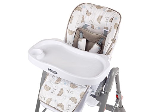 Kindersafety Tronas de Bebe, Trona Bebe - Ajustable, Segura, Bandeja, hasta 3 los Años, Gris, Respaldo Ajustable En 3 Posiciones, Altura Ajustable Hasta 6 Posiciones, tapicería de PVC, KP0014