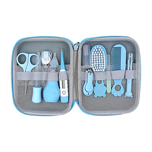 Kit de Aseo para Bebés, 10 Piezas Accesorios para Cuidado de Salud del Recién Nacido, Juego Portátil para Cuidado de Salud del Bebé con Cepillo para Cabello, Peine, Cortaúñas