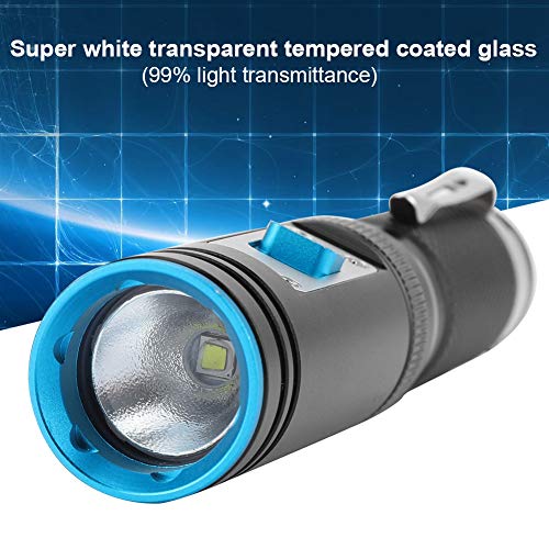 L2 1300 lúmenes linterna subacuática, antorcha de buceo brillante Luces sumergibles de luz blanca LED para actividades al aire libre y actividades subacuáticas