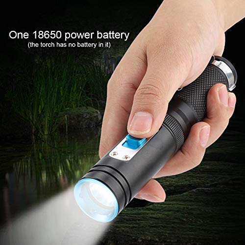 L2 1300 lúmenes linterna subacuática, antorcha de buceo brillante Luces sumergibles de luz blanca LED para actividades al aire libre y actividades subacuáticas