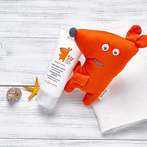 Laboratorios Babé - Fotoprotector Pediátrico Loción SPF 50+ 100 ml, Muy Alta Protección Solar, Para Bebé, Niño y Niña, Calmante, Suavidad, Muy Resistente al Agua