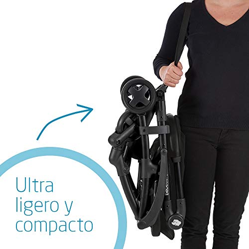 Laika Bébé Confort Cochecito super urbano, ultracompacto y ligero, homologado para viajar, desde 0 meses hasta 3,5 años, color nomad black