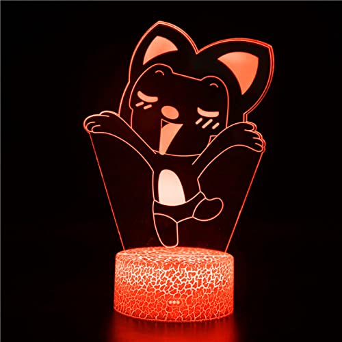 Lampada da illusione 3D Lampada da notte a led Divertente Personaggio Dei Cartoni Animati Modello Anime Statua Camera Da Letto Desktop Casa Gioco Comodino Bambino Che Dorme Usb Regalo Ragazzo