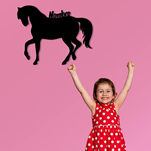 Lámpara de noche caballo luz - Regalo para bautizos, Navidad, cumpleaños - fiesta bienvenida bebe sagrada comunión bebé niño niña - individual Único con nombre de deseo