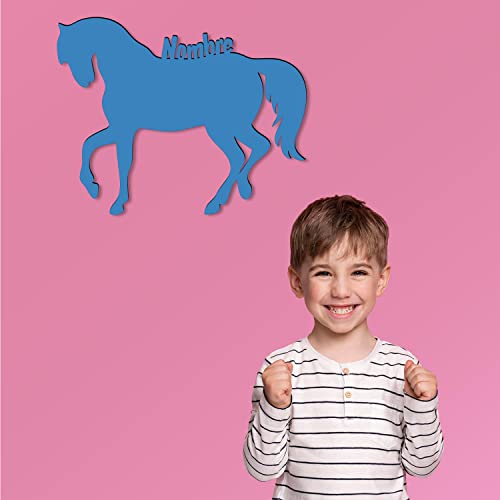 Lámpara de noche caballo luz - Regalo para bautizos, Navidad, cumpleaños - fiesta bienvenida bebe sagrada comunión bebé niño niña - individual Único con nombre de deseo