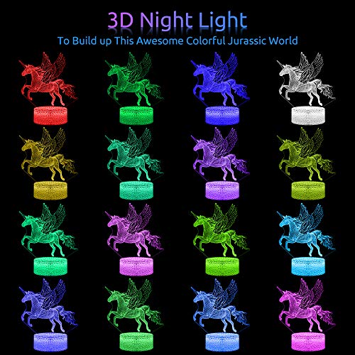 Lampara Unicornio Regalos Niños Niñas - Unicornio Juguetes Niña 4 5 6 7 8 + Años Luz Nocturna Infantil - Lampara 3D Noche Decoracion Habitacion Juvenil - Ideas Regalos Cumpleaños Navidad Originales