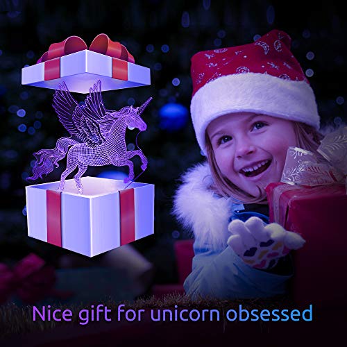 Lampara Unicornio Regalos Niños Niñas - Unicornio Juguetes Niña 4 5 6 7 8 + Años Luz Nocturna Infantil - Lampara 3D Noche Decoracion Habitacion Juvenil - Ideas Regalos Cumpleaños Navidad Originales