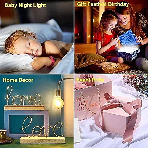 Lámparas de ilusión 3D Led Luces nocturnas USB Control remoto 16 colores Cambiar lámpara de escritorio para niños Regalos de cumpleaños de Navidad Decoración del hogar-Luz2