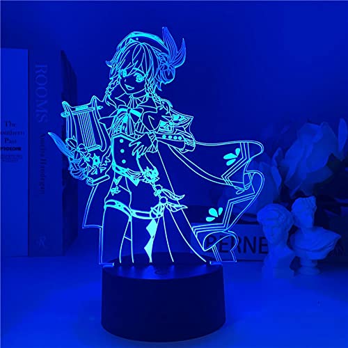 Lámparas de ilusión 3D Led Luces nocturnas USB Control remoto 16 colores Cambiar lámpara de escritorio para niños Regalos de cumpleaños de Navidad Decoración del hogar-Luz2