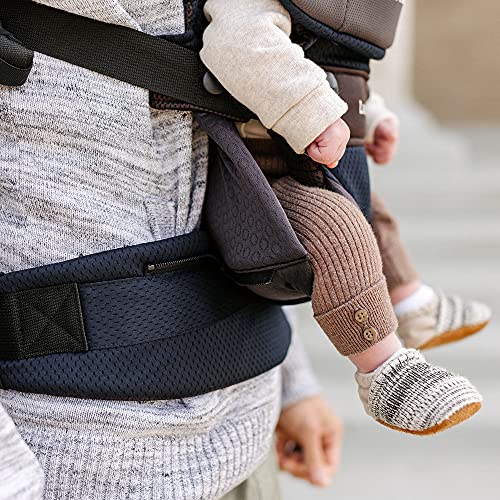 Lascal M1 Carrier Mochila portabebés ergonómica para moverse fácilmente, mochila para niños y recién nacidos (3,5 kg – 15 kg), con asiento infantil M-Seat, negro/azul