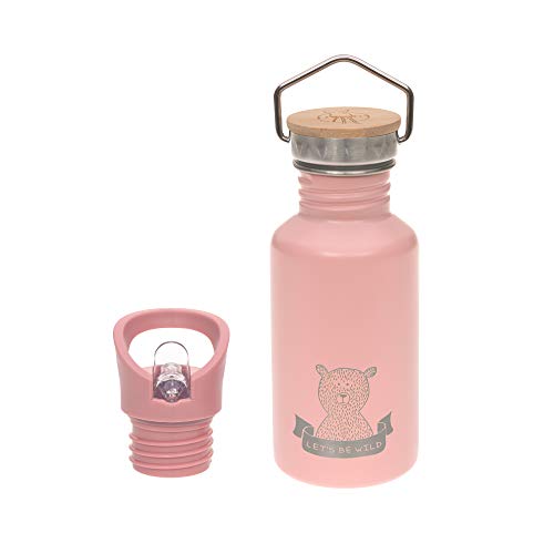 Lässig 1210026707 - Botella acero inoxidable aventura rosa, unisex