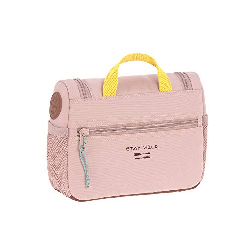 LÄSSIG Adventure Bolsa de aseo para niños con etiqueta para el nombre, 20 cm, 1,6 L, Tipi rosa