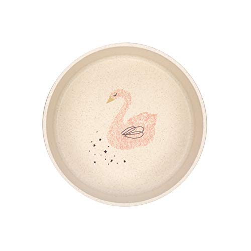 Lässig Cuenco infantil sin melamina sin BPA, apto para lavavajillas y microondas/Bowl Little Water Swan, rosa