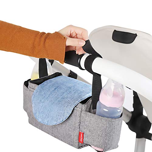 LEADSTAR Bolsos Carritos Bebe, Organizador para Coches de Paseo Bolsa Organizadora para Cochecitos Universal, Bolsa de Almacenamiento Organizador Accesorios para Cochecito Coches de Paseo para Mama