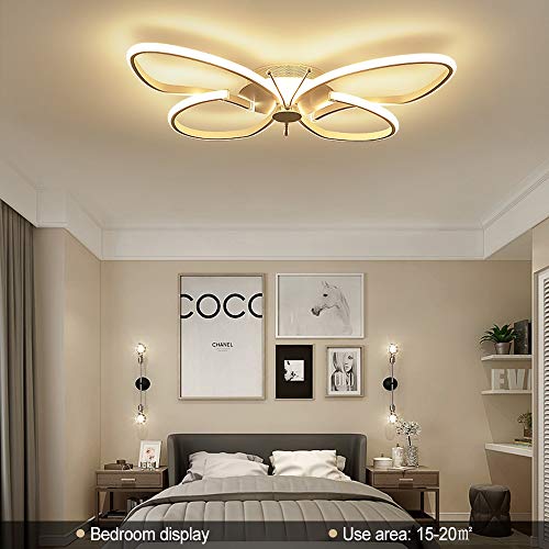 LED Mariposa Lámpara De Techo, 42W 3800lm Panel Acrílico Creativo Moderno Luces De Techo, Adecuada for Sala De Estar, Cocina, Habitación De Niños, Dormitorio Lámpara De Techo Con, L64*W44*H8cm