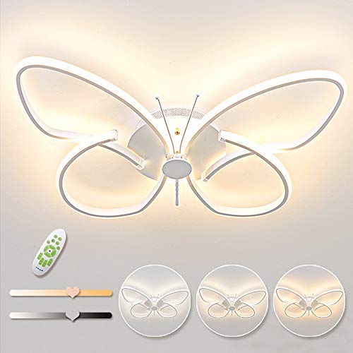 LED Mariposa Lámpara De Techo, 42W 3800lm Panel Acrílico Creativo Moderno Luces De Techo, Adecuada for Sala De Estar, Cocina, Habitación De Niños, Dormitorio Lámpara De Techo Con, L64*W44*H8cm