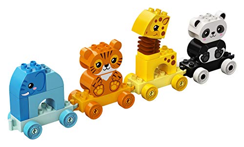 LEGO DUPLO My First Animal Train 10955 Pull-Along Toddlers’ Animal Toy with an Elephant, Tiger, Giraffe and Panda, New 2021 (15 Pieces)