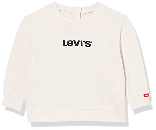 Levi's kids LVB Logo Crewneck Sweatshirt 6ED607 Sudadera, Avena Heather, 6 Meses para Bebés