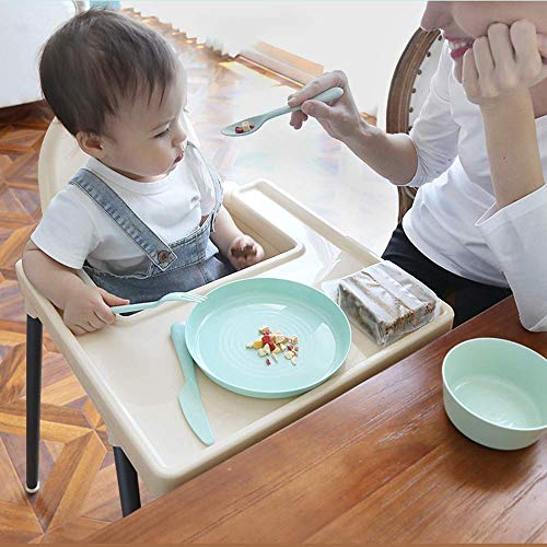 LIANYANG Sillas Altas de bebé para Alimentar Taburete Sillas Altas con Mesa de Comedor Alta Mesa de Comedor Bandeja Plegable Ajustable extraíble Limpiar Cojín de bebé cómodo y Limpio