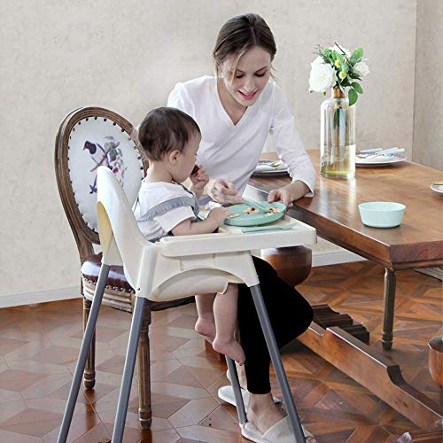 LIANYANG Sillas Altas de bebé para Alimentar Taburete Sillas Altas con Mesa de Comedor Alta Mesa de Comedor Bandeja Plegable Ajustable extraíble Limpiar Cojín de bebé cómodo y Limpio